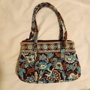 Vera Bradley Floral Brown and Blue Bag